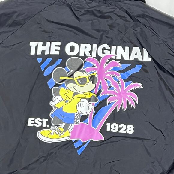 Vans x Disney Torrey 80s Mickey Mouse Jacket Adult XXL Black Windbreaker New - Picture 7 of 10